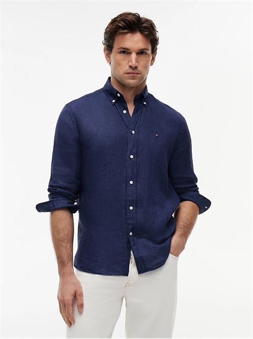 pigment dyed li solid rf shirt TOMMY HILFIGER | MW0MW41530DCC